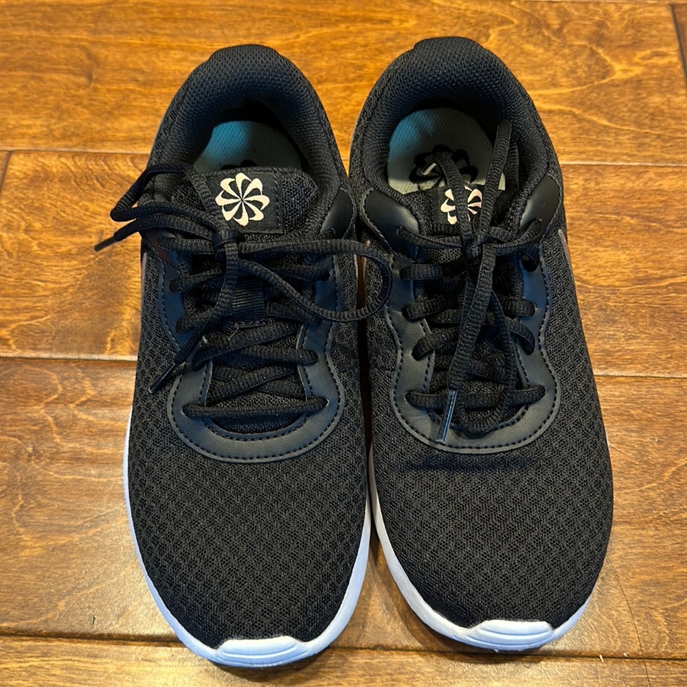 Black Nike running shoes